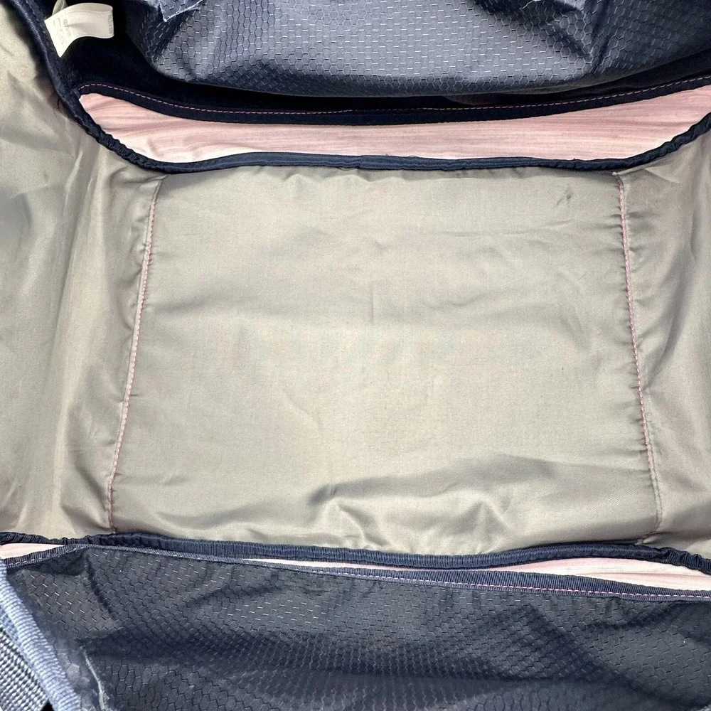 Adidas Defender II Duffel Bag Small Gym Sports Travel Carry On Navy Blue Pink